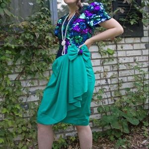 Totally B*tchin! 1980s SPARKLE Retro Prom Dress!